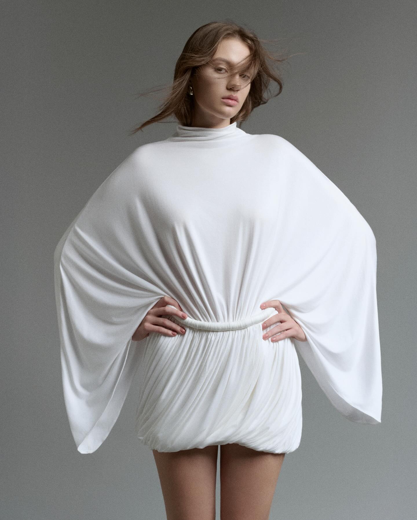 White Cocoon Cape Top