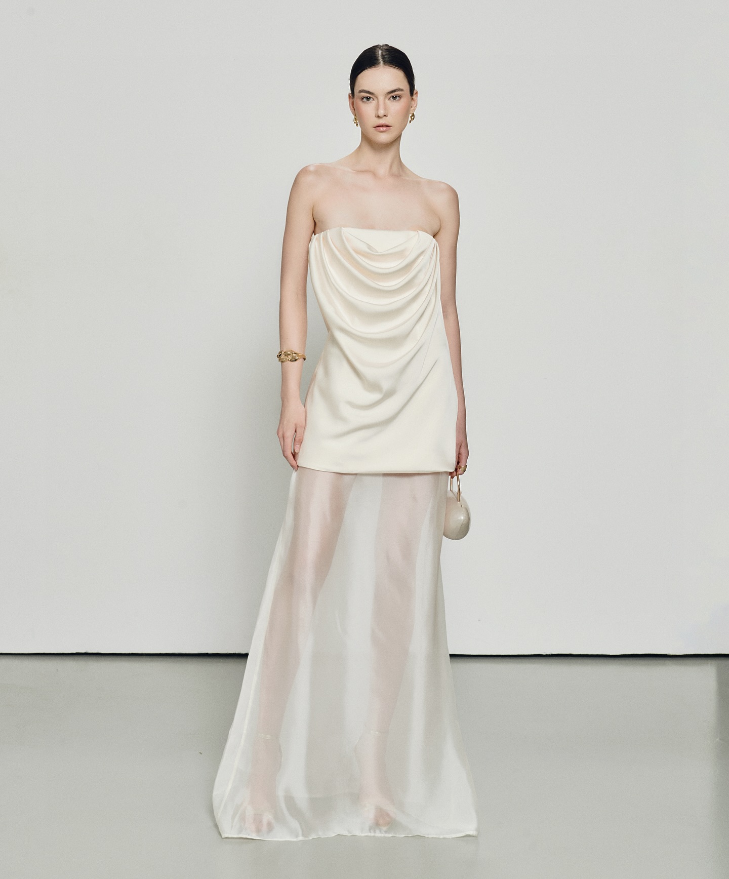 Ivory Cowl Slip Dress