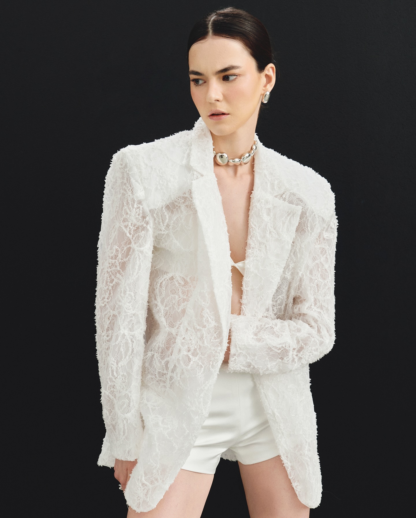 Ivory Boucle Blazer